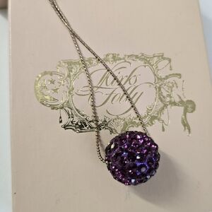 Rare Kirks Folly Purple Pendant Necklace